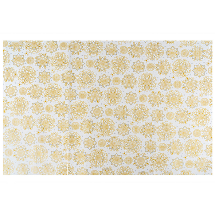 Gift Wrapping Paper Sheets – Gold Mandala Pattern 70 x 45 cm 80 GSM