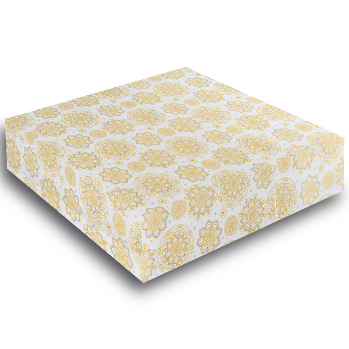 Gift Wrapping Paper Sheets – Gold Mandala Pattern 70 x 45 cm 80 GSM