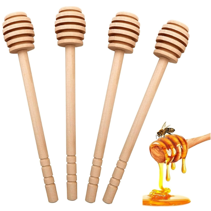 16 CM/6.2 Inches Disposable Wooden Honeycomb Sticks, Compostable and Earth Friendly.