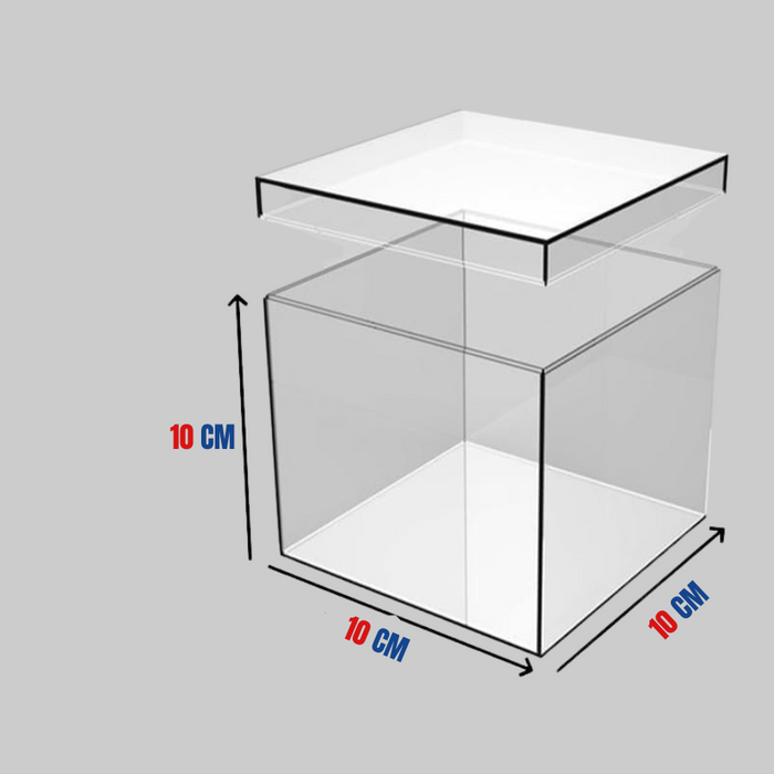 Acrylic Box Clear Boxes with Lid 100x100x100 mm