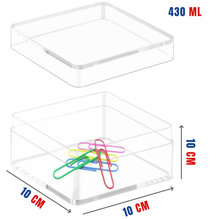 Acrylic Box Clear Boxes with Lid 100x100x60 mm