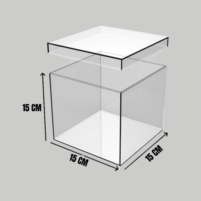 Acrylic Box Clear Boxes with Lid 150x150x150 mm