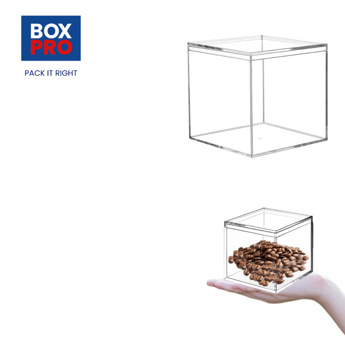 Acrylic Box Clear Boxes with Lid 75x75x75 mm