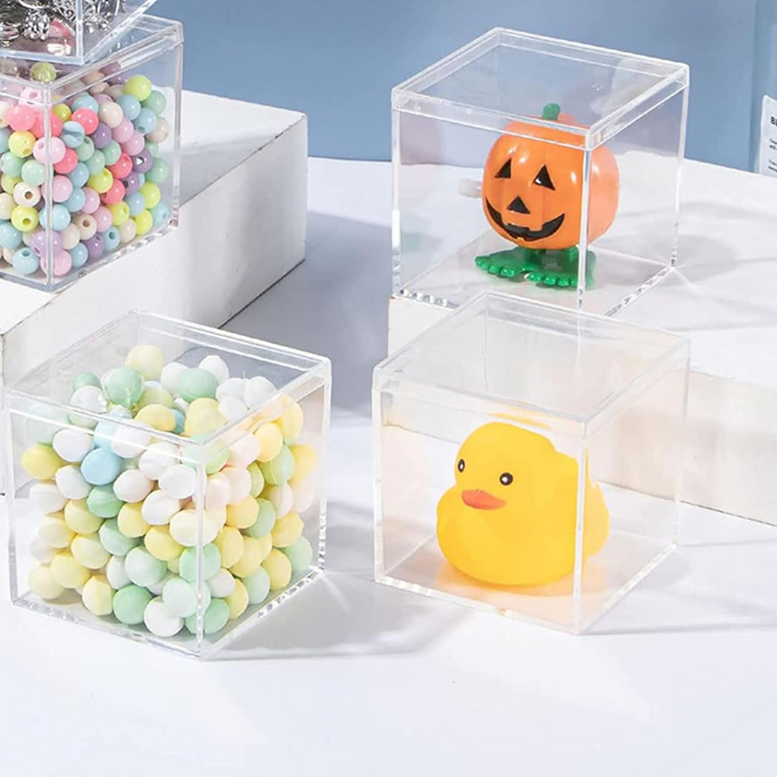Acrylic Box Clear Boxes with Lid 75x75x75 mm