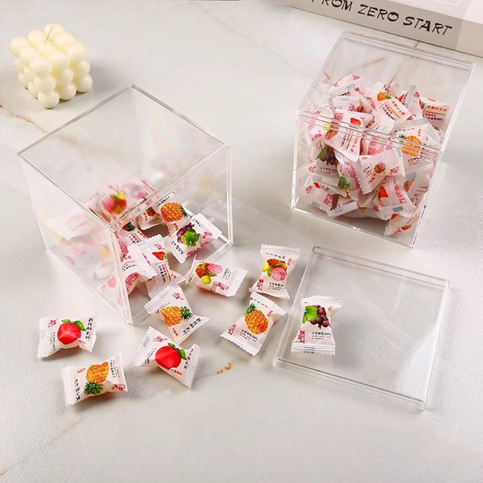 Acrylic Box Clear Boxes with Lid 80x80x80 mm