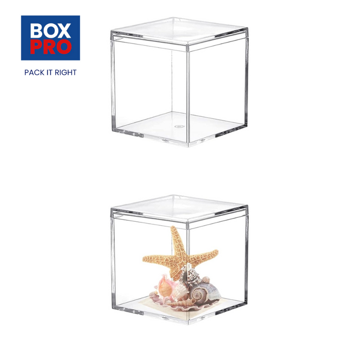 Acrylic Box Clear Boxes with Lid 85x85x85 mm