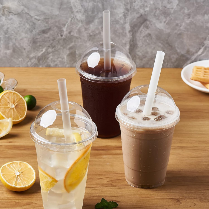14 Oz/420 ML Clear Plastic Cups with 92mm Dome Lids