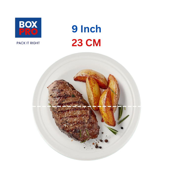 9 Inch Biodegradable Bagasse Heavy-Duty Plates