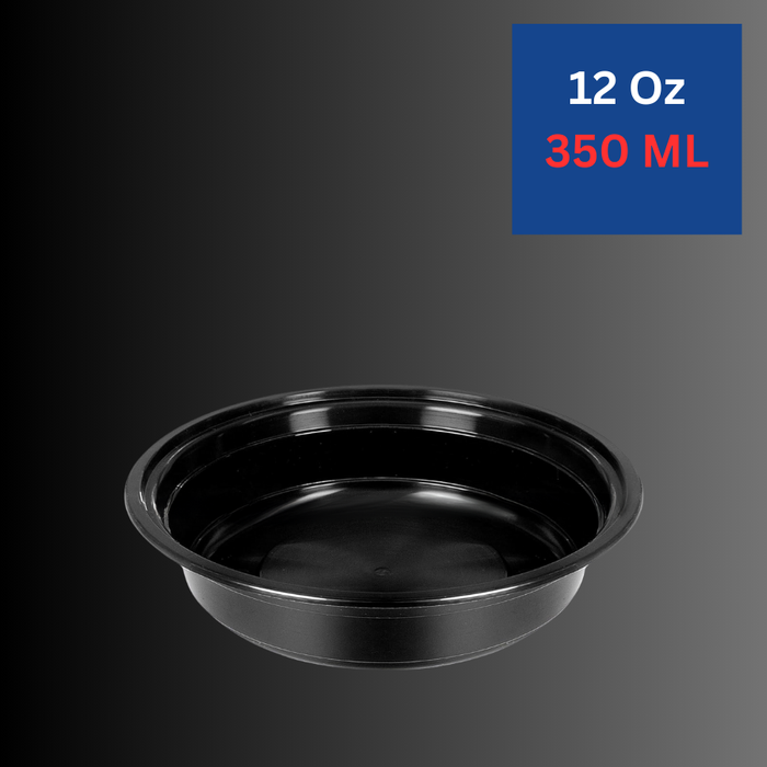 12 Oz Round Meal Prep Containers, 1 Compartment with Lids