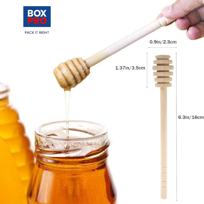 16 CM/6.2 Inches Disposable Wooden Honeycomb Sticks, Compostable and Earth Friendly.