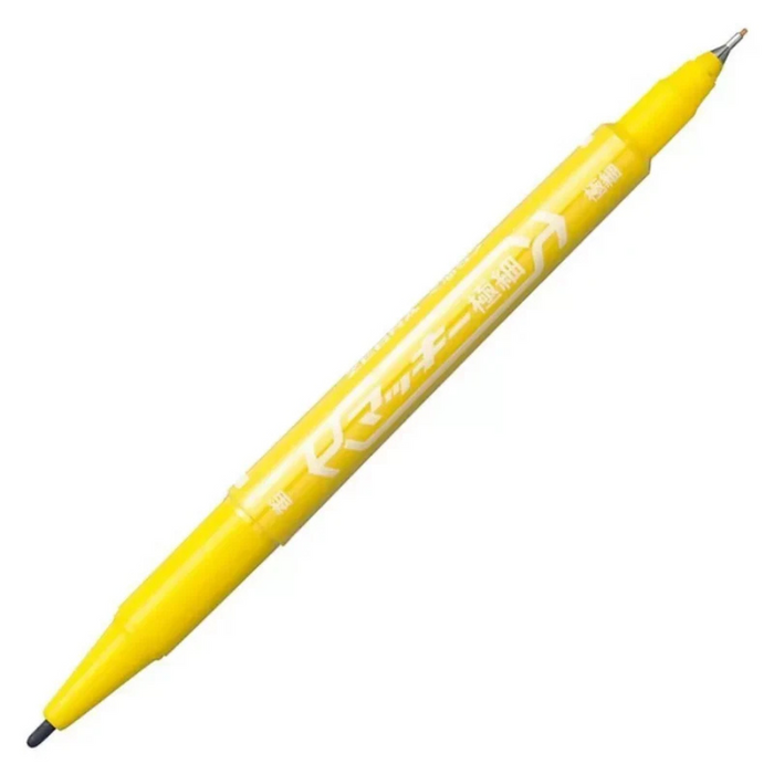 Zebra Mckee Ultra Fine Dual Tip Oil-Based Markers Permanent – 0.3 mm & 1.0 mm – Yellow Color